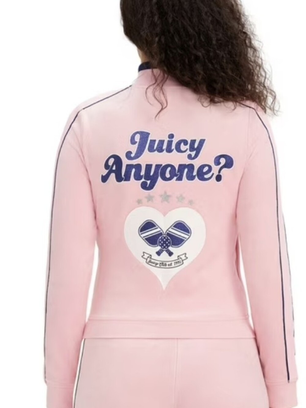 Juicy Couture Pink Velour Pickleball Jacket NWT LG *T - Picture 2 of 7